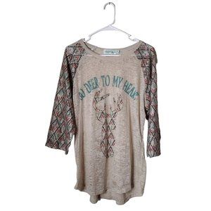 Southern Grace Top Womens 2xl Burnout Sheer